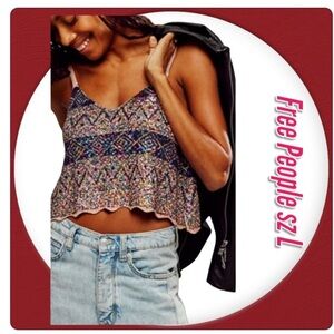 NWT Free People Shimmy Cropped Sequin Tank Top